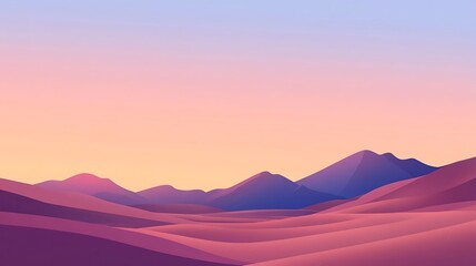 Colorful landscape with mountains and dunes.