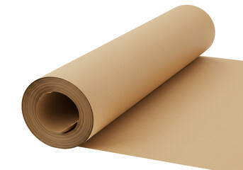 Isolated Unrolled Kraft Paper Roll
