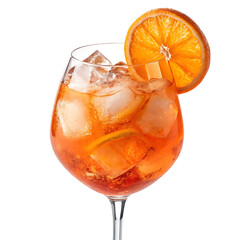 Aperol spritz cocktail drink isolated on transparent background