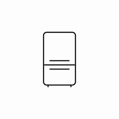 slim fridge appliance icon sign vector