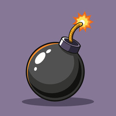 bomb with burning fuse © KOBAD