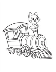 Cute Kitten Adventures Coloring Pages – Fun Line Art for Kids