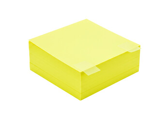Isolated Yellow Sticky Notes Pad