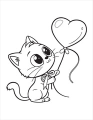 Cute Kitten Adventures Coloring Pages – Fun Line Art for Kids