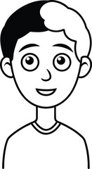 Cute Avatar Icon With Big Eyes.