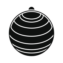Exercise ball silhouette for fitness and health
