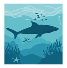Obraz premium International Whale Shark Day Illustration Set-02