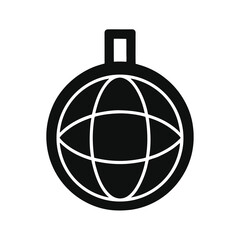 Global Network Icon Black and White