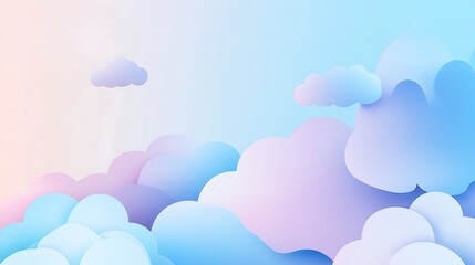Pastel colored cloudscape background design.