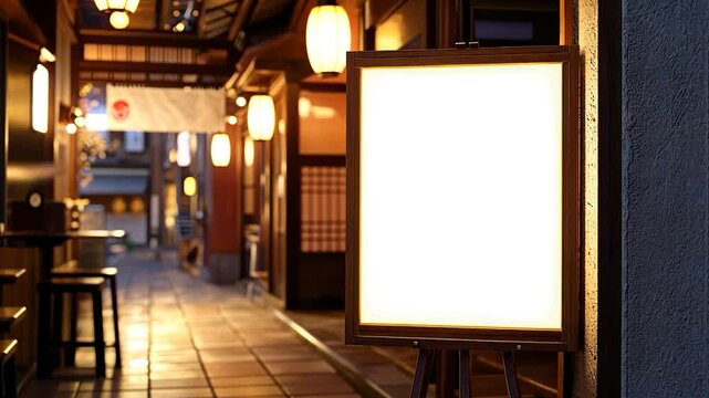 Restaurant menu sign