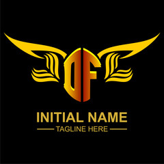 DF Golden Wing Emblem Logo