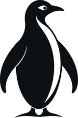 penguin silhouette vector