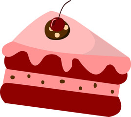 Tort urodzinowy – wektorowa ilustracja ciasta