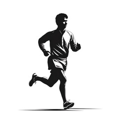 Obraz premium Dynamic black vector silhouettes capture athletes in various sports, including basketball, soccer, and running, showcasing their powerful action and team spirit