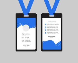 Modern Corporate ID Card Vector Template