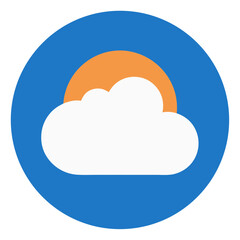 Partly cloudy day weather icon graphic