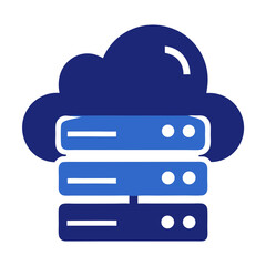 Cloud computing server data storage icon