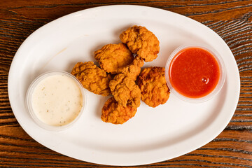 Boneless chicken on a plate