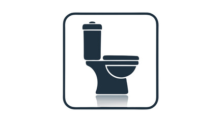 Toilet Icon Restroom Icon - Elegant and Simple Toilet Design cartoon character vector illustration Toilet Sign - Flat Vector Art with Subtle Reflection  Vector Style Art isolated on transparent 