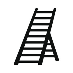 Black silhouette of a step ladder
