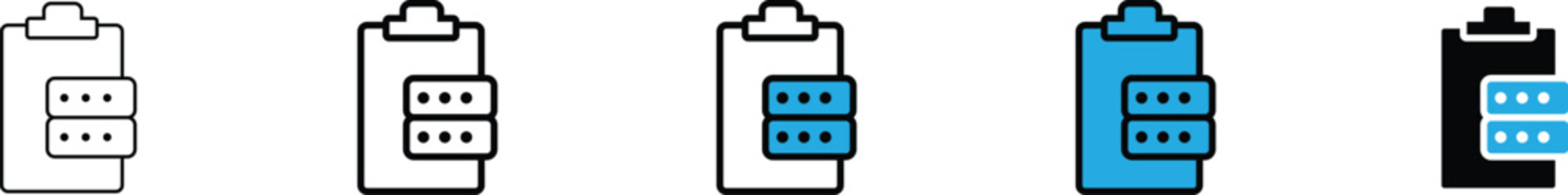 Battery Level Icons – Two-Bar Charge Indicator in Outline and Color Styles