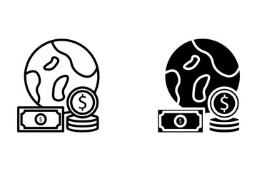 Economy icon. sign for mobile concept and web design. vector illustration