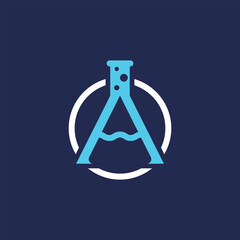 test tube abstract logo modern style