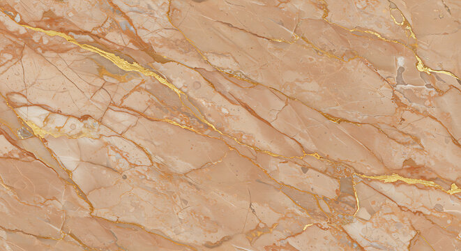 Elegant Beige Marble Texture with Golden Veins High-Resolution Background Image