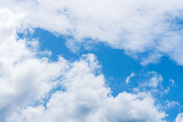 6月の空　昼の青空に白い雲09