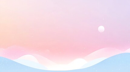 Pastel sunset landscape design.