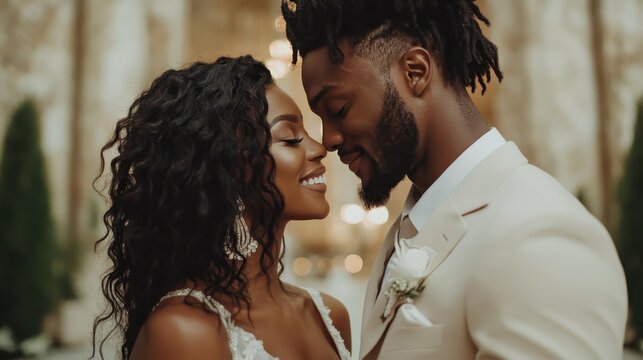 A joyful moment shared between a couple in love, embracing tenderly and smiling, capturing the essence of romance, connection, and happiness in a beautiful setting.
