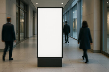 Blank White Standee in Shopping Mall