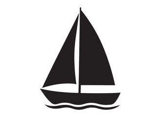 Sail boat logo silhouette vector design, sail boat logo icon silhouette, sailboat sailing ship logo vector illustration, sailboat and sailing ship vector silhouette logo design on white background