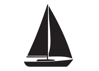 Sail boat logo silhouette vector design, sail boat logo icon silhouette, sailboat sailing ship logo vector illustration, sailboat and sailing ship vector silhouette logo design on white background