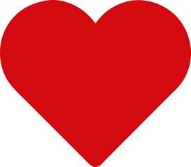 red heart isolated on transparent background