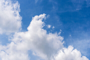 6月の空　昼の青空に白い雲28