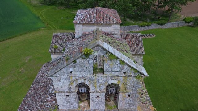 Church of Santa Eufemia de Cozuelos in Olmos de Ojeda, in the natural region of the La Ojeda Valley. Palencia, Castile and Le&oacute;n, Spain. Europe