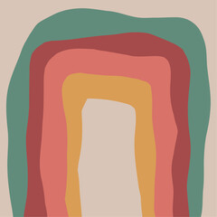 Abstract Colorful Geometric Shapes in a Layered Design Illustration. Ideal for use in design projects, wallpapers, or decoration concepts