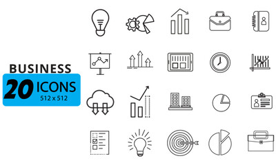 Business and Finance Icon Set Streamline