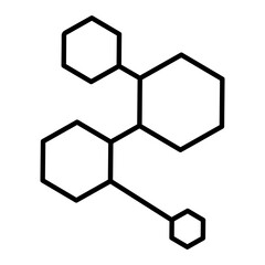 Moleculae structure icon vector. Atom structure illustration sign. molecule symbol. atom web icon. Physics logo design.