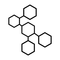 Moleculae structure icon vector. Atom structure illustration sign. molecule symbol. atom web icon. Physics logo design.