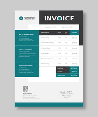 Business Invoice Vector Template Design