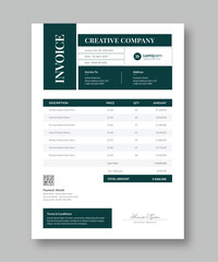 Business Invoice Vector Template Design