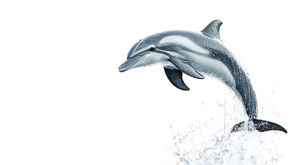 dolphin jumping isolated on white