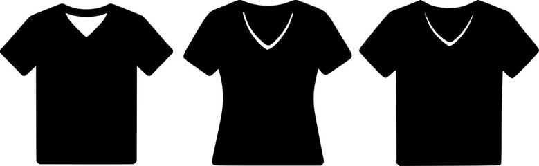 Three V-Neck T-Shirt Silhouettes for Design Inspiration