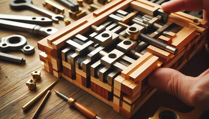 Dovetail parts lock together and are pinned for security