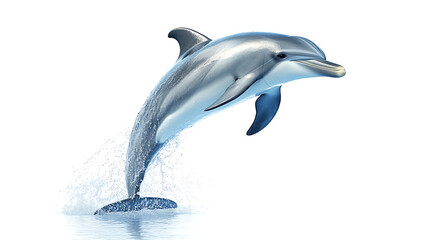 Obraz premium dolphin jumping isolated on white background