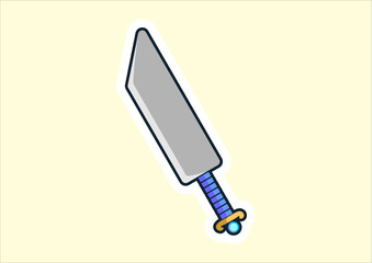 vector illustration of a knife sword icon