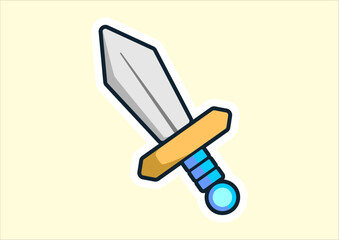 vector illustration of a sword icon