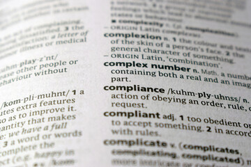 English Dictionary Definition - Compliance